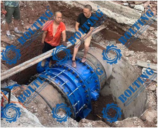 波霆PE55電動液壓扭力扳手泵、8MXT方驅液壓力矩扳手助力重慶某自來水廠更換供水管道