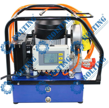 波霆二級流量、國產電磁閥電動數控全自自液壓扭力扳手泵TPE110-AI成功問世